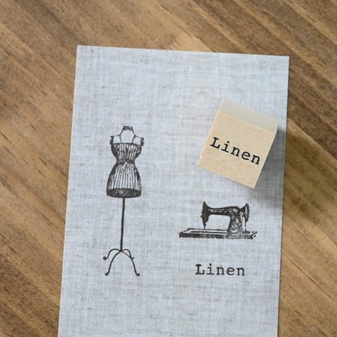 タイプライター風テキスト「Linen(リネン)」 [ラバースタンプ]