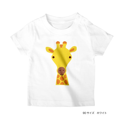 きりん　Tシャツ／カットソー　キッズ　フリーサイズ　アパレル／アニマルモチーフ