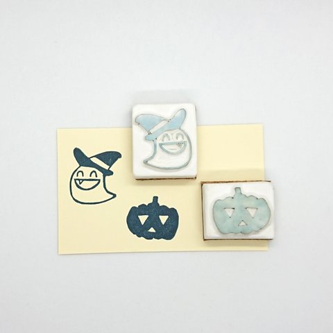 ハロウィン かぼちゃ・おばけセット 消しゴムはんこ No.26