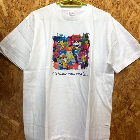 【nine-D コラボ商品】ネコ白TシャツMサイズ