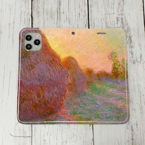 スマホケース9 期間限定 iphone 手帳型 おしゃれ モネ4　アンティーク　運気　かわいい　絵画 iface