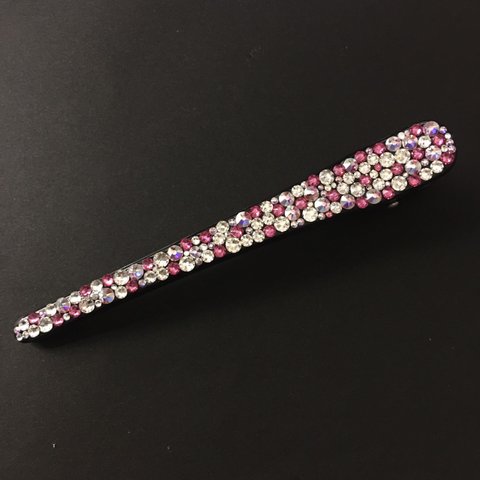 ピンク SWAROVSKI の ヘアクリップ カールクリップ