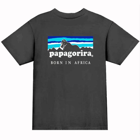 ［papagorira］パパゴリラ バックプリント 半袖Tシャツ  