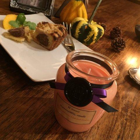 Pumpkin cinnamon  soy candle 　ﾗｯﾋﾟﾝｸﾞ無料