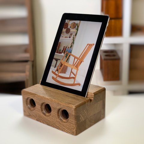 キッチンに スマホスタンド スマホスピーカー　iPad