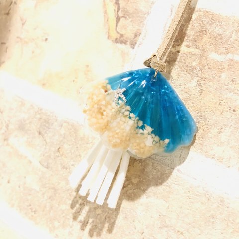 海レジン♡*゜shell ネックレス𓇼𓆡𓆉