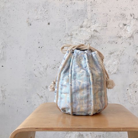 [送料込] egg (light blue) 2way巾着バッグ