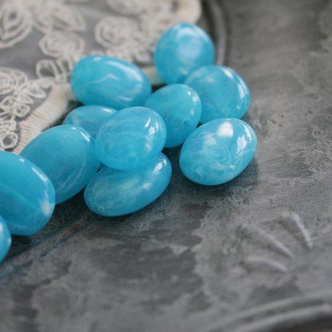 12個入〕Import Beads No.86 　オーバルフラットビーズ