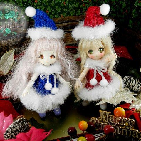 【再再販】クリスマスニットドレス&クリスマス帽子カチューシャセット