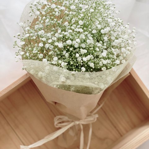 ★母の日かすみ草フラワー★【早割り特別価格】【かすみ草花束スワッグ】ナチュラルラッピング無料★母の日花束★フラワーギフト　かすみ草　母の日　母の日ギフト　カスミ草　母の日プレゼント　両親贈呈品