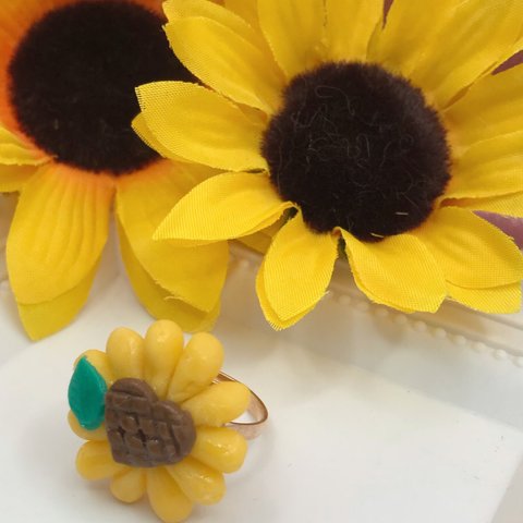 ラブひまわり🌻🤎リング💍