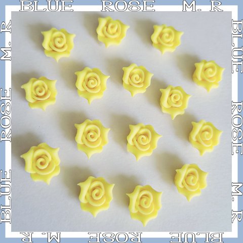 樹脂粘土薔薇パーツ[1㎝]【薄黄色】