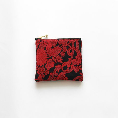 red×black botanical ポーチ -mini-