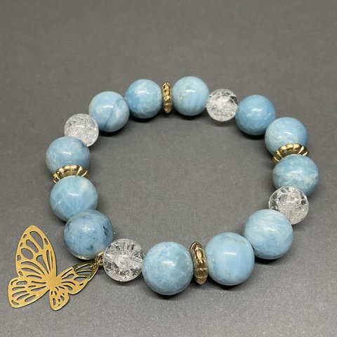 ブルージャスパー×クリスタル　blue jasper and crystal