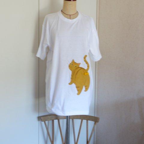 L　男女兼用　手描き　Tシャツ　