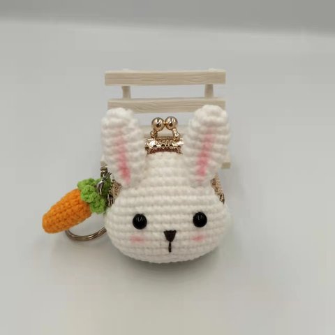 【ハンドメイド】がま口 ポーチ     うさぎちゃん