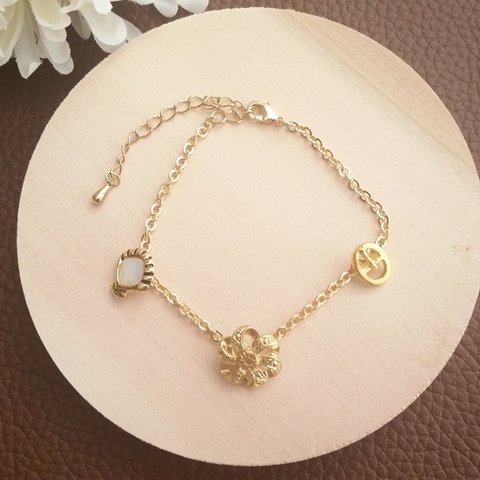 vintage button bracelet③