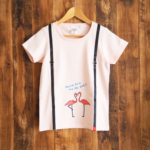 【半額】レディースTシャツ［フラミンゴ］ピンク《 送料無料 》