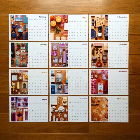 2017年カレンダー ポストカードタイプ   横