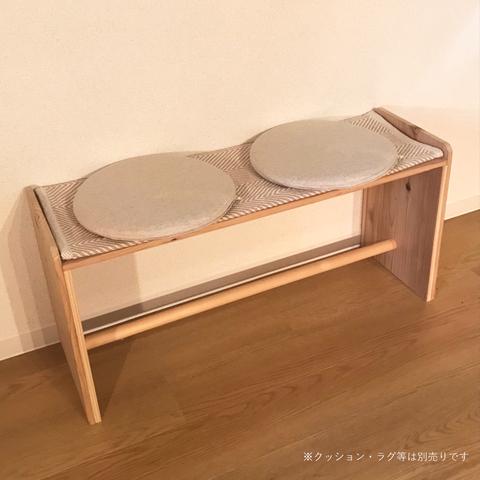 杉と丸木のログベンチ [幅90cm / 奥行30cm]