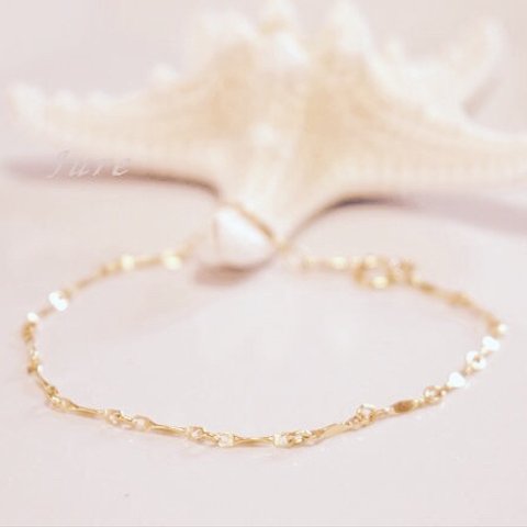 【再版】14kgf-simple design bracelet　