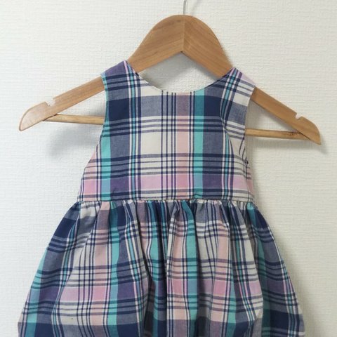 🍀チェック柄🍀カシュクールワンピース