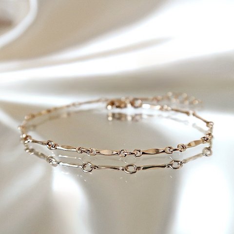 14KGF/ MARQUISE DESIGN CHAIN BRACELET