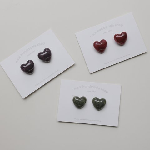 " mini marble heart hair tie " ハートのヘアゴム　ミニハートのヘアゴム　セット　キッズヘアアクセサリー　キッズヘアゴム　バレンタイン　ベビーヘアゴム　出産祝い