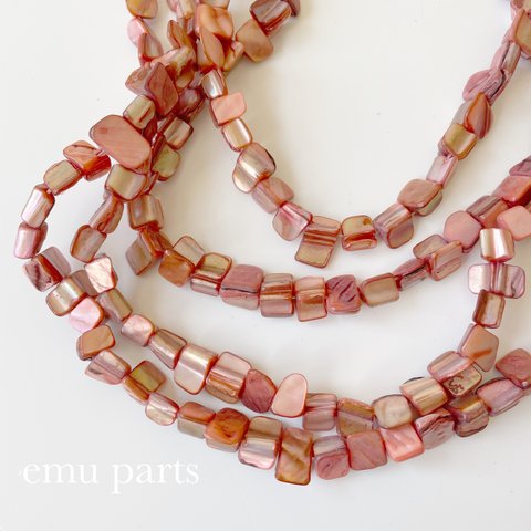 増量中！shell beads pink 30p