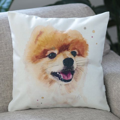 クッションカバー ポメラニアン POMERANIAN 北欧風 jubileecushionpt023