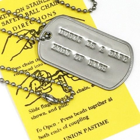 名言 DOGTAG 音楽はハイになるための安全な方法だ DP-018 USA 新品