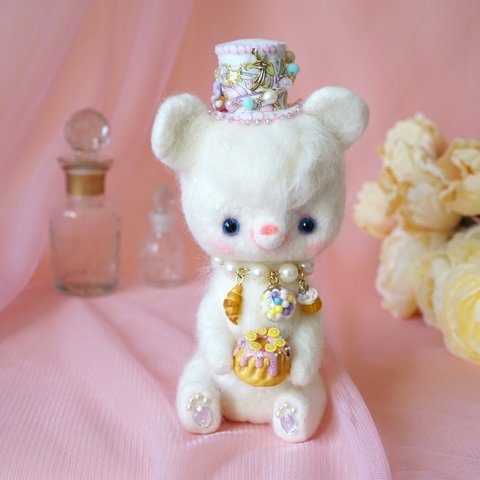 羊毛ドール大　しろくま Wool doll large polar bear