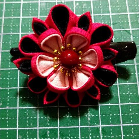 つまみ細工花クリップ Tsumami zaiku flower clip5