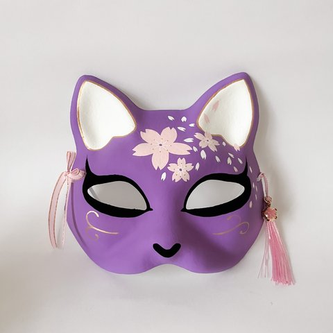猫面　桜　紫