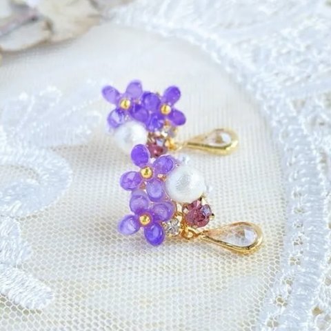 紫陽花　イヤリング