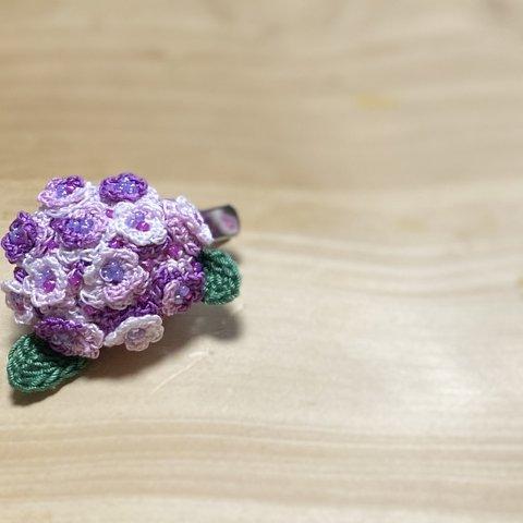 紫陽花（あじさい）ブローチ