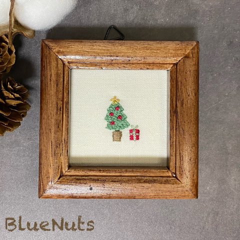 〖クリスマスツリー〗刺繍 ミニフレーム🎄