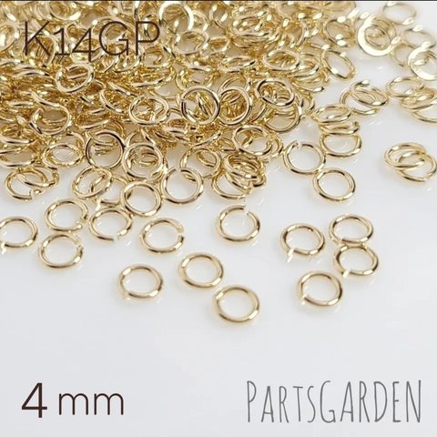 【4mm】K14GP 高品質 丸カン ゴールド 1012