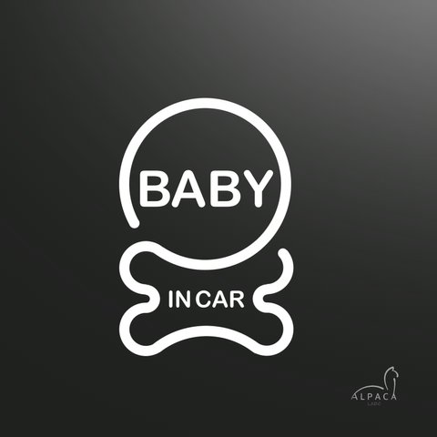 Baby in car「∞ベビー」【おまけステッカー付】ベビーインカー　オリジナルステッカー　カーサイン