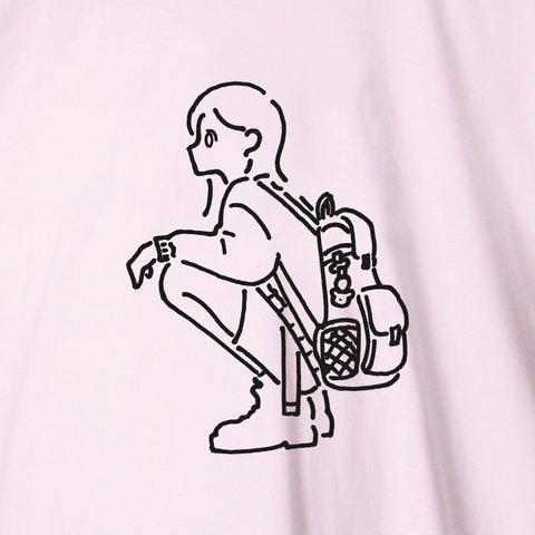 「しゃがむ」Tシャツ107