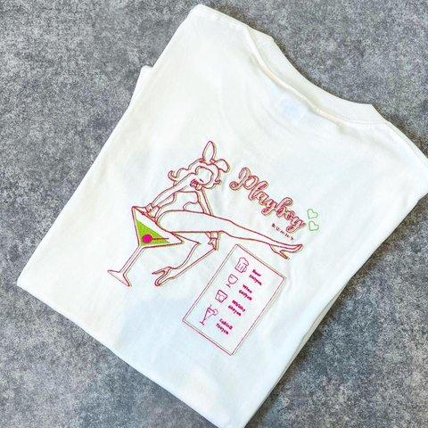 刺繍バニーTシャツ