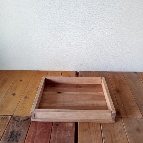 【浅型木箱製作】Mサイズ 陳列 ディスプレイ / 自然塗装 サイズオーダー可 カフェ パン お菓子