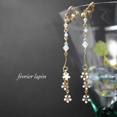 Fleurs de jasmin  ジャスミン　(イヤリング・ピアス)