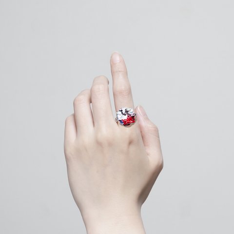Blossom Ring mini ~一輪~(red white)