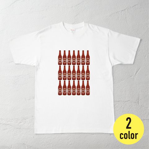 Tシャツ【ひたすらに瓶ビール】