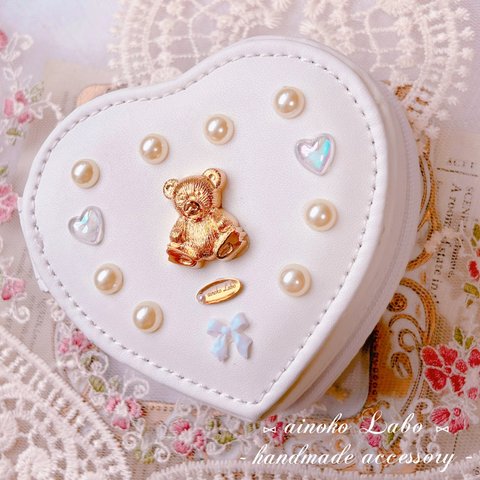 ❤︎ girly heart bear accessory pouch ❤︎