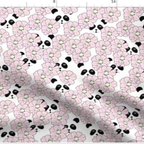 輸入生地 パンダ 動物柄 ハンドメイド素材 生地 布 布地