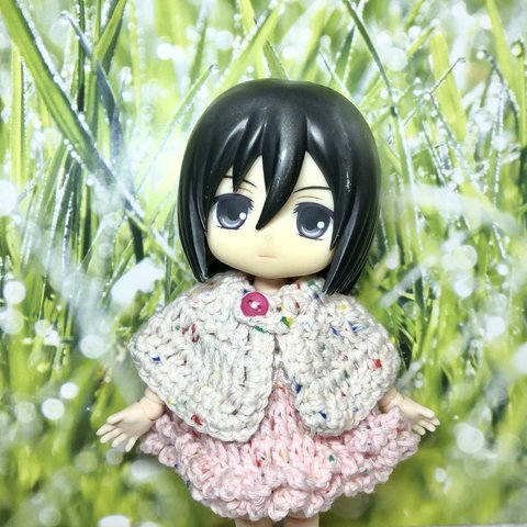 【SALE】🌱セット🌱　オビツ11 ねんどろいど　オビツろいど　【2点セット】👗　フリル　ワンピース　& ケープ　👗