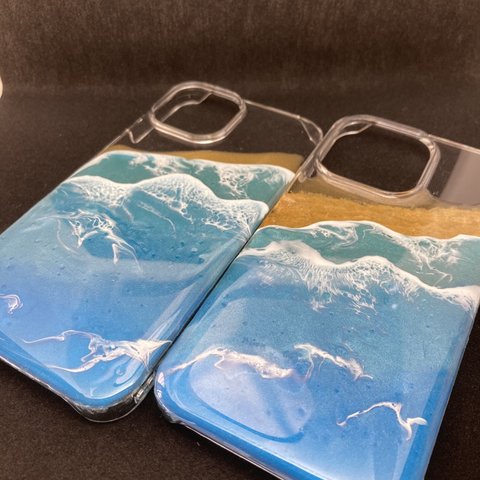 iPhoneケース13Pro   14 ハードケース　海