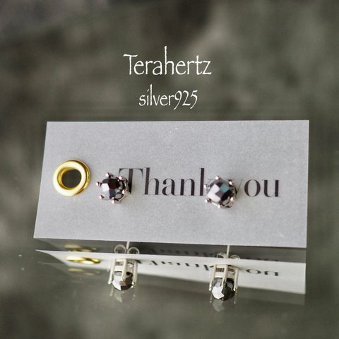 Terahertz 1粒 5㎜クラウンスタッドピアスsv925